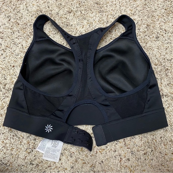 Athleta women's sports bra 34B/C racerback black activewear - Picture 4 of 7